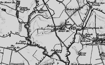 Old map of Brigham in 1898