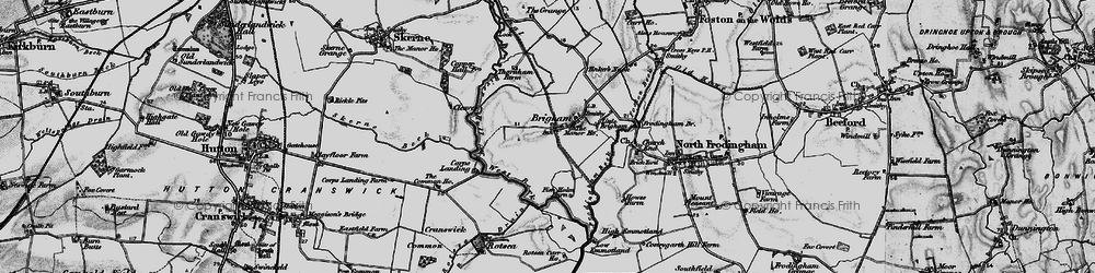 Old map of Brigham in 1898