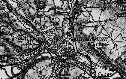Old map of Brighouse in 1896