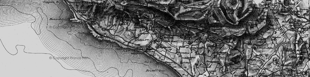 Old map of Brighstone in 1895