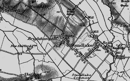 Old map of Brighthampton in 1895