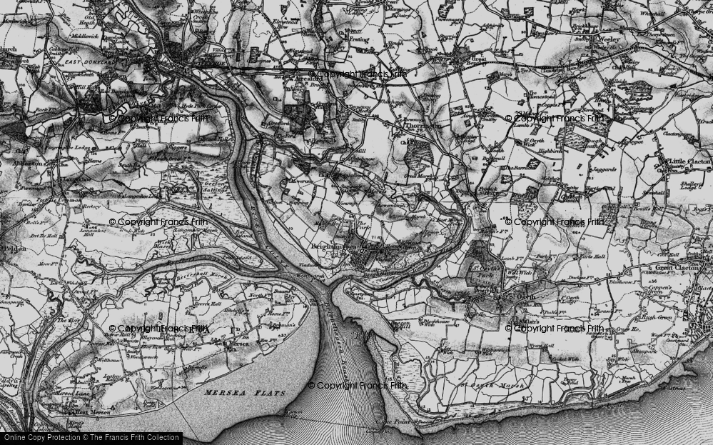 Old Map of Historic Map covering Westmarsh Point in 1896