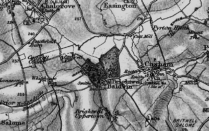 Old map of Brightwell Park in 1895