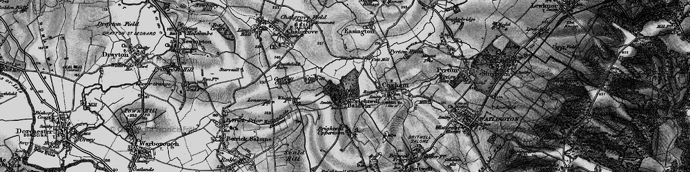 Old map of Brightwell Baldwin in 1895