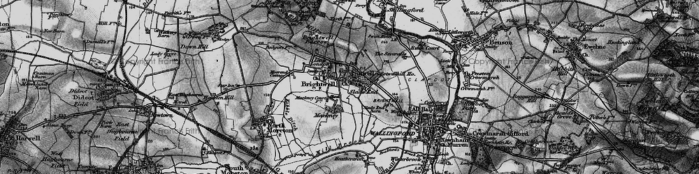 Old map of Brightwell-cum-Sotwell in 1895