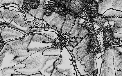 Old map of Brigstock in 1898