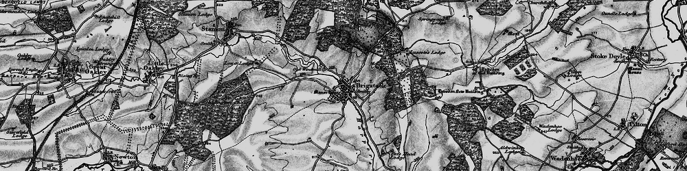Old map of Brigstock in 1898