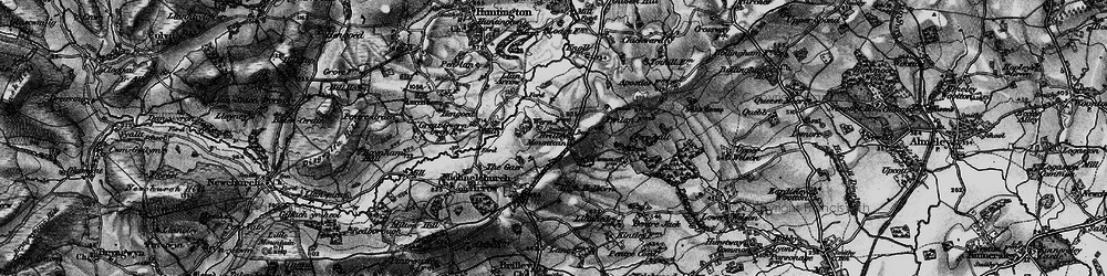 Old map of Brilley Mountain in 1896