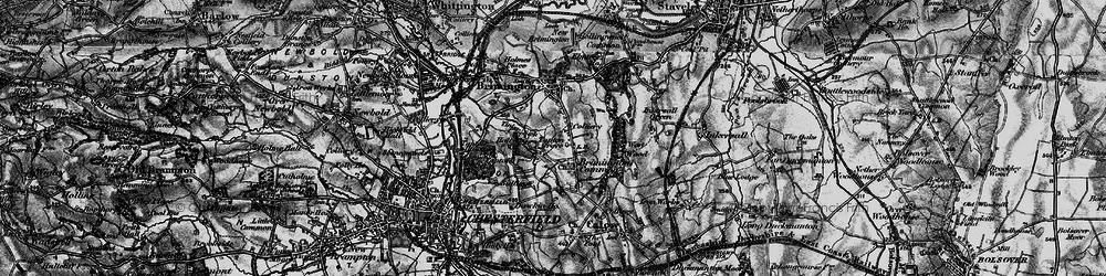 Old map of Brimington Common in 1896