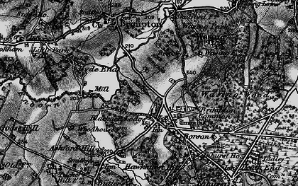 Old map of Brimpton Common in 1895
