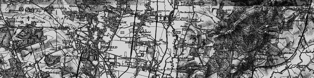 Old map of Lee Valley Park in 1896