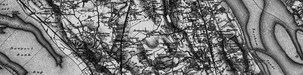 Old map of Brimstage in 1896