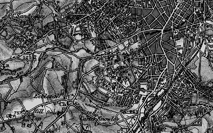 Old map of Brincliffe in 1896