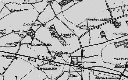 Old map of Brind in 1895