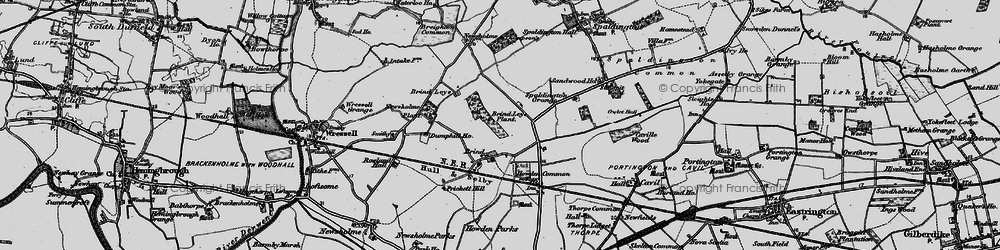 Old map of Brind in 1895