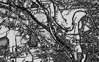 Old map of Brindle Heath in 1896