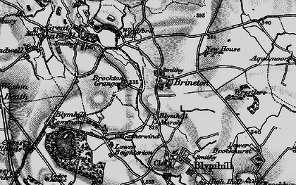 Old map of Brineton in 1897