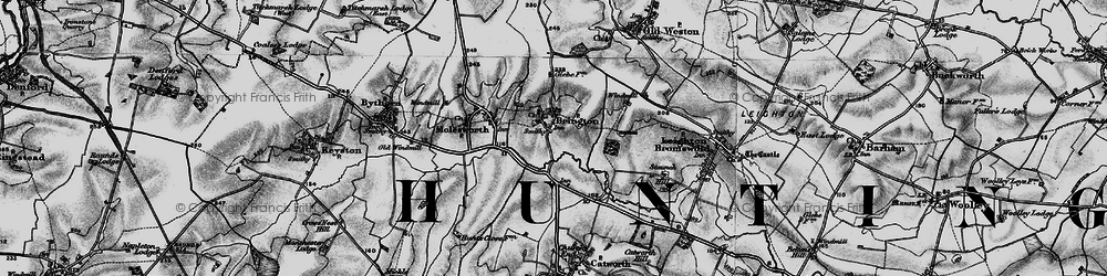 Old map of Brington in 1898