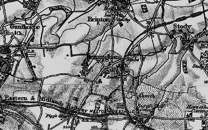 Old map of Briningham in 1899