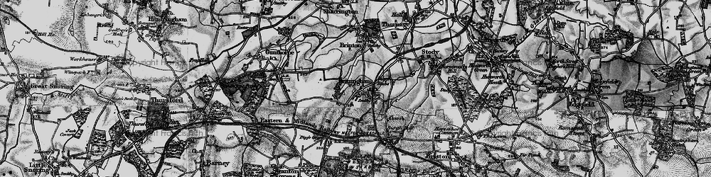 Old map of Briningham in 1899