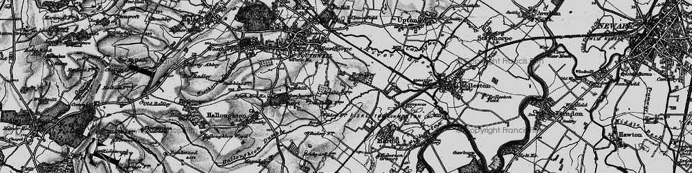 Old map of Brinkley in 1899