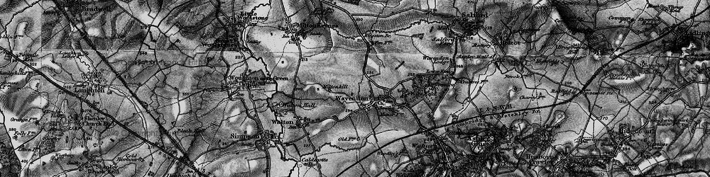 Old map of Brinklow in 1896