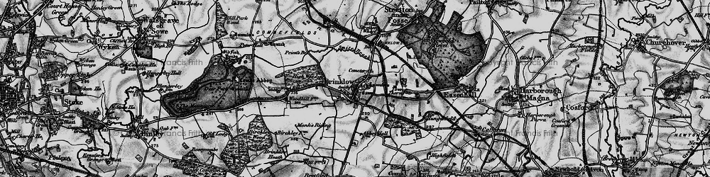 Old map of Brinklow in 1899