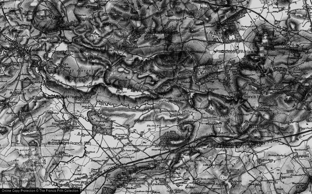 Old Map of Brinkworth, 1898 in 1898
