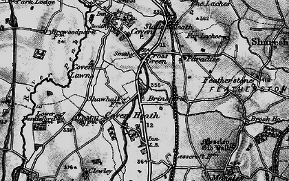 Old map of Brinsford in 1899