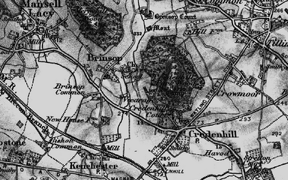 Old map of Brinsop Court in 1898