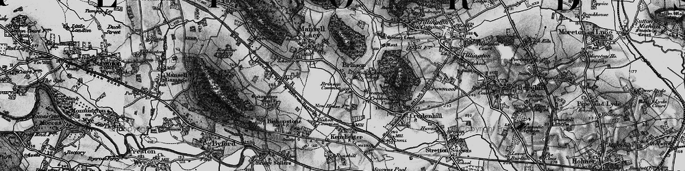 Old map of Brinsop Common in 1898