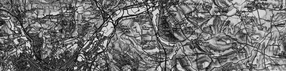 Old map of Brinsworth in 1896