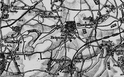 Old map of Brinton in 1899