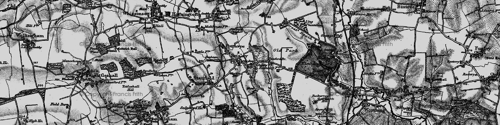 Old map of Brisley in 1898