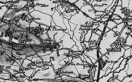 Old map of Brithem Bottom in 1898