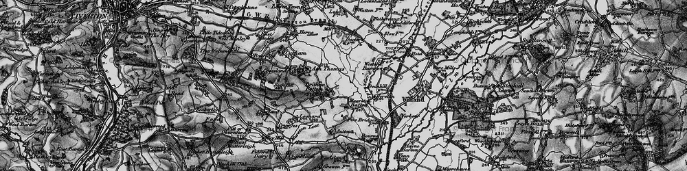 Old map of Brithem Bottom in 1898