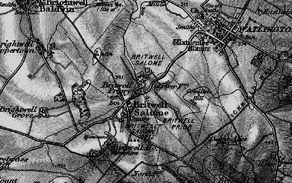 Old map of Britwell Salome in 1895