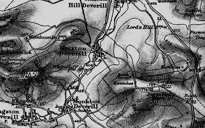 Old map of Brixton Deverill in 1898