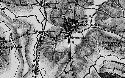 Old map of Brixworth in 1898