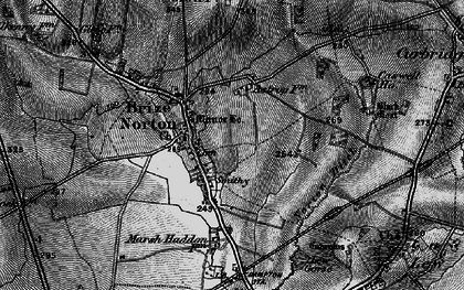 Old map of Brize Norton in 1895