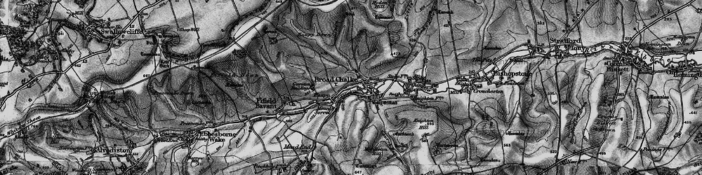 Old map of Broad Chalke in 1895