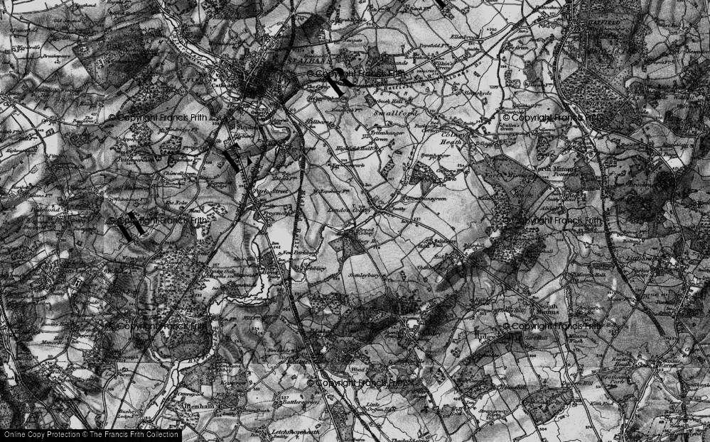 Old Map of Broad Colney, 1896 in 1896