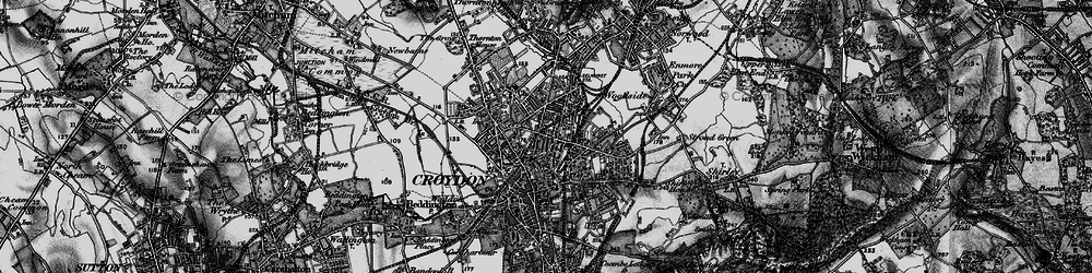 Old map of Broad Green in 1895