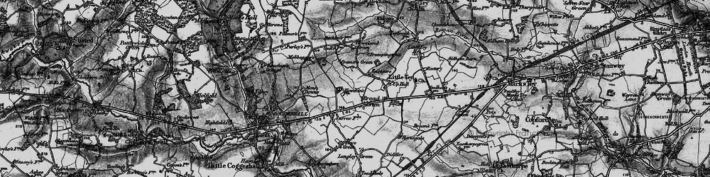 Old map of Broad Green in 1896