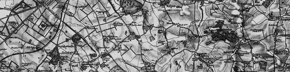 Old map of Broad Green in 1898