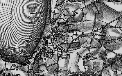 Old map of Broad Haven in 1898