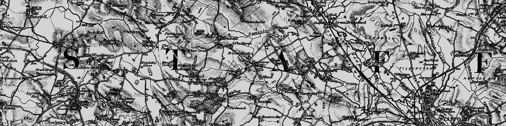 Old map of Broad Heath in 1897