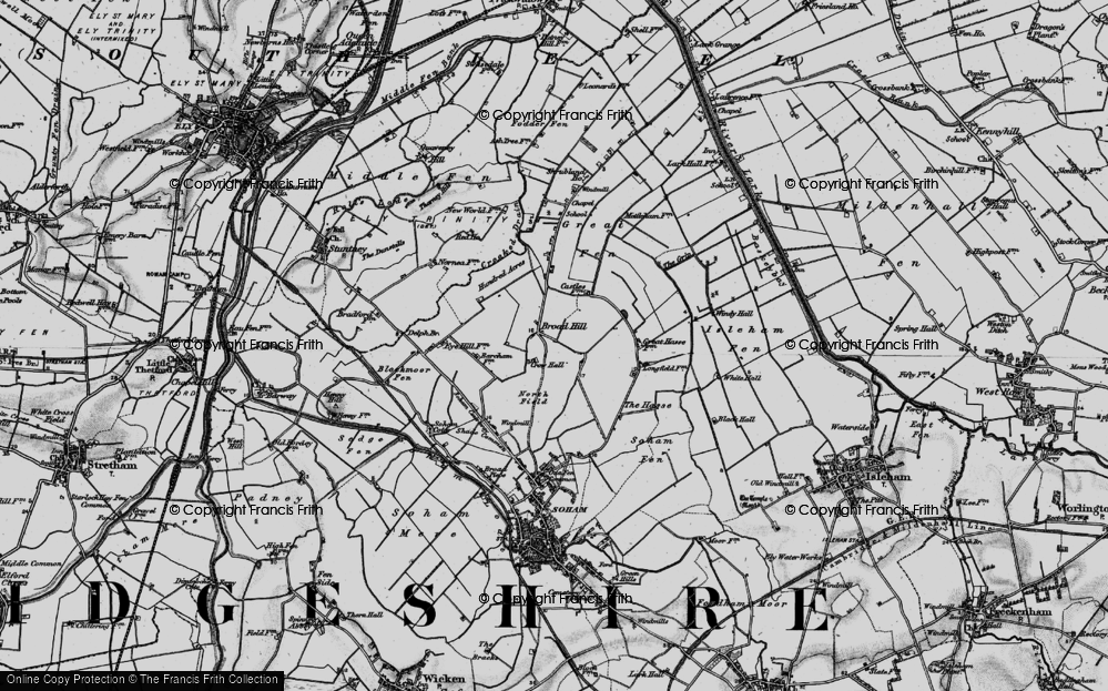 Old Map of Broad Hill, 1898 in 1898