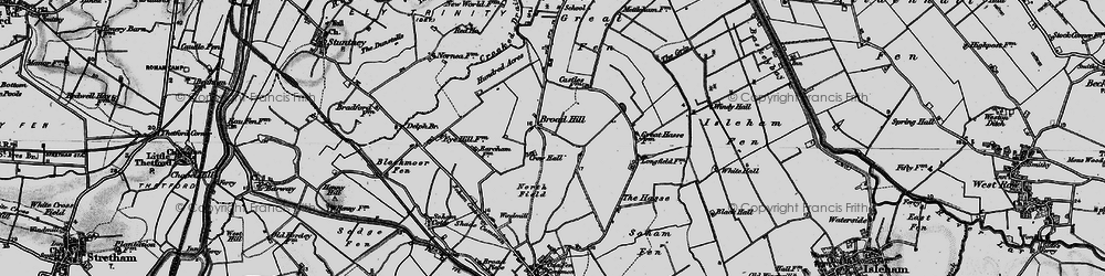 Old map of Broad Hill in 1898