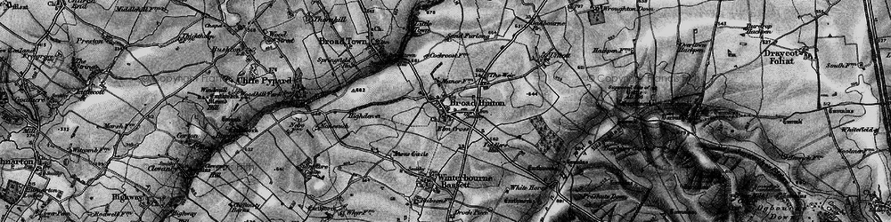 Old map of Broad Hinton in 1898